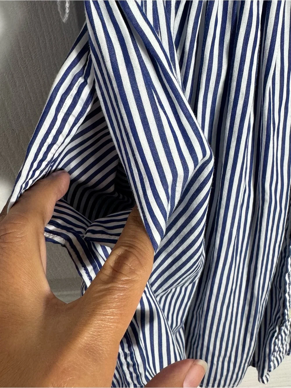 Polo Ralph Lauren Girls Striped Shirt Dress Navy White Size 5 Cotton